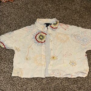 Colorful Patterned Button-Up Shirt